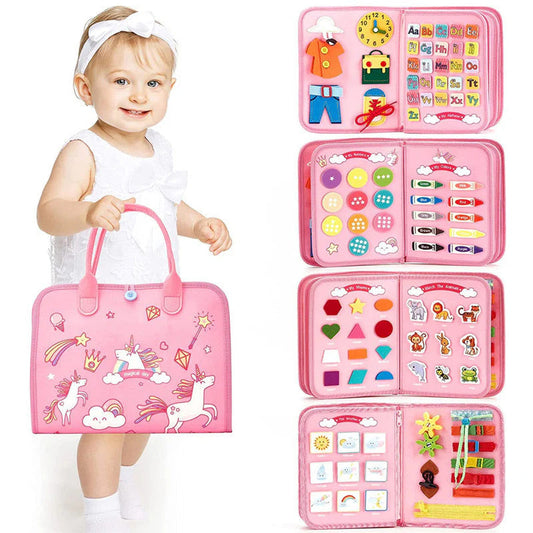 🛒 Offre limitée : –50 % ! 🧩 Panneau d'activités sensoriel en feutre – Fini l'ennui et les écrans – Puzzle, boutons, fermetures éclair, couleurs vives – Idéal pour voyages et tout-petits 🦄