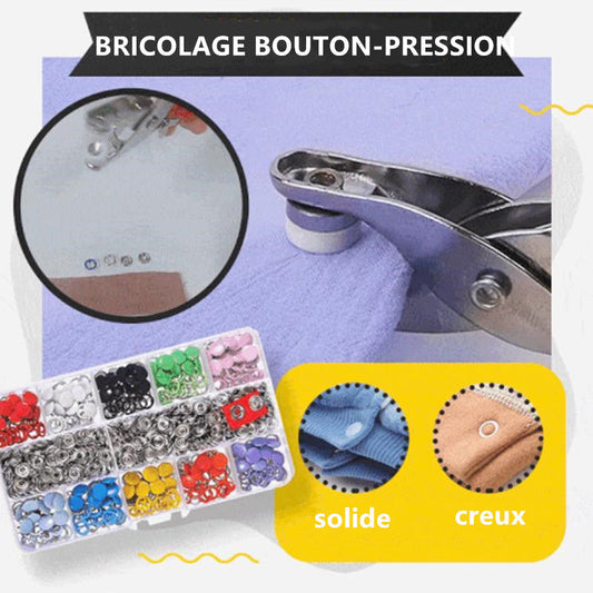 ✨ Nouveauté 2026 | Kit Boutons Pression DIY | Créez, Réparez, Colorez ! 🌈【-50%】