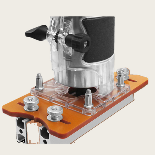 🛠️ 50% DE RÉDUCTION! ✨ BASE COMPACTE 2-EN-1 - Pour Rainurage et Fraisage du Bois, Guidage Laser Intégré et Réglage de Précision Millimétrique 🔧📐