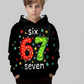 📢📢65 % de réduction !!!🎅👕 Sweats à capuche graphique de Noël « 67 » pour enfants