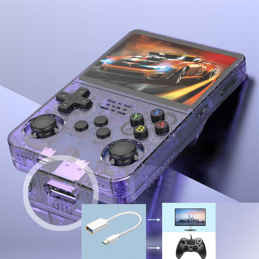 💐🎥🔍 OFFRE EXCLUSIVE -50% ! Console Rétro 3D Portable – Écran 3,5″ HD, 64 Go, 2500mAh (Violet/Noir/Blanc)