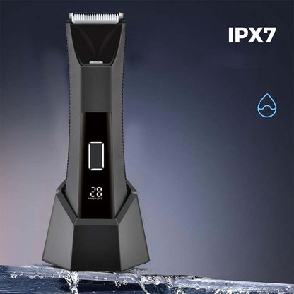 🪒 Rasoir Professionnel Corps & Intimité Homme – Lame en R & IPX7 – 600 mAh, 120 min for Toilettage