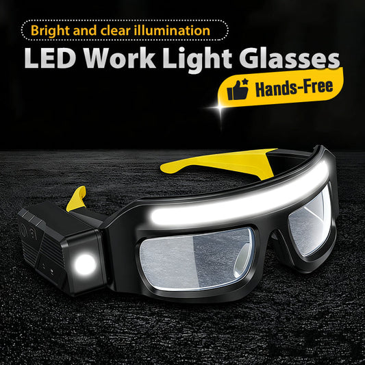 🚀 Nouveauté 2026 : Éclairage Libre | Lunettes de Travail LED 👷‍♂️ | Réglable & Ultra-Léger pour Bricolage ⚡【-50%】