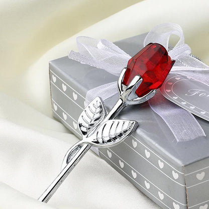 💖 Rose en Métal et Cristal de l'Amour Éternel