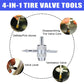 🚗 Kit d’Outils pour Valve de Pneu – Changement Rapide – Acier + Plastique – Compatible Voiture/Moto/BTP – Portable & Durable 🛞