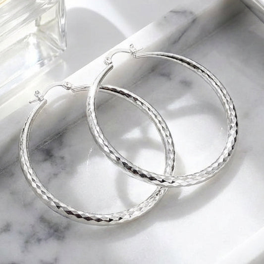 ✨️50 % DE RÉDUCTION💎Boucles d'oreilles créoles diamantées pour femmes💖