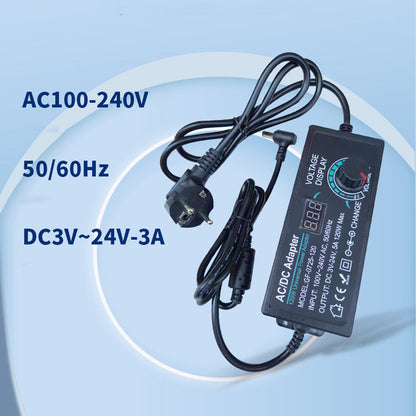 📢📢50% DE RÉDUCTION !! ⏰ Adaptateur secteur universel réglable 3V–24V/3A – Écran numérique, protection intelligente & compatible avec routeurs, LED, caméras