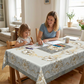 🌺🎀 50 % DE RÉDUCTION ! ✨ Nappe Fleurie en Relief Imperméable – Polyester Haute Densité – Anti-Tache & Lavable en Machine pour Salle à manger Élégante 🍽️