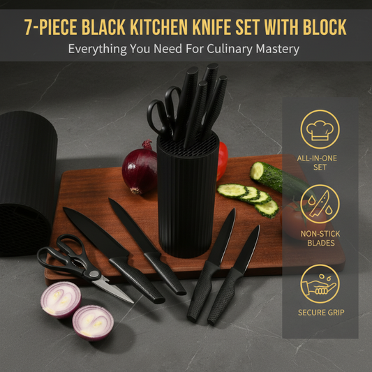 ✨ Set de 7 couteaux de cuisine multifonction moderne ✨