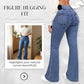 👖 PROMO LIMITÉE 50% DE RÉDUCTION ! ✨ Jean Évasé Taille Haute – Stretch, Coupe Slim, Femme ✨