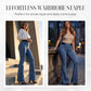 👖 PROMO LIMITÉE 50% DE RÉDUCTION ! ✨ Jean Évasé Taille Haute – Stretch, Coupe Slim, Femme ✨