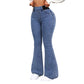 👖 PROMO LIMITÉE 50% DE RÉDUCTION ! ✨ Jean Évasé Taille Haute – Stretch, Coupe Slim, Femme ✨