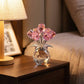 💎🌹✨ PROMO -50% ! Figurine Éternelle en Cristal – Rose dans un Vase, Symbole d'Amour Inaltérable, Décoration Luxe (7 Couleurs)