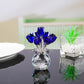 💎🌹✨ PROMO -50% ! Figurine Éternelle en Cristal – Rose dans un Vase, Symbole d'Amour Inaltérable, Décoration Luxe (7 Couleurs)