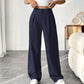 📢📢50 % DE RÉDUCTION !! ⏰ Pantalon Large Taille Haute – Tissu Doux, Confort Absolu 🌸☁️【Offre Limitée】
