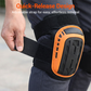 📢⏰🛡️ PROMO -50% ! Genouillères de Protection pour Cyclisme & Alpinisme – Coque Rigide, Rembourrage EVA & Respirantes (Noir/Orange, 34x20 cm)