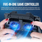 🎮 50% DE RÉDUCTION ! ❄️ Contrôleur de Jeu Mobile 5-en-1 – Alliage & Plastique – Double Ventilateur & Gâchettes for Smartphone