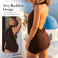 Mini-robe moulante sexy dos nu à dos nu