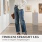 👖 💙 Jean Stretch Taille Haute Jambe Droite pour Femme – Confortable, Silhouette Allongeante & Look Classique pour Un Style Intemporel ✨