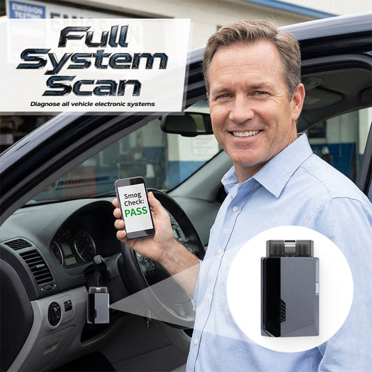 Outil de Diagnostic Auto Bluetooth – Multi-Systèmes, Données en Temps Réel, Test Batterie, Compatible iOS/Android, 1 an Gratuit ✨