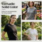 💎 -50% SUR LE T-SHIRT COL ROND POUR FEMME ! 💎 Tissu Léger Respirant, Coupe Relaxée & 5 Couleurs Unies ✨
