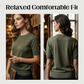 💎 -50% SUR LE T-SHIRT COL ROND POUR FEMME ! 💎 Tissu Léger Respirant, Coupe Relaxée & 5 Couleurs Unies ✨