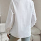 Chemise à rayures avec bords à volants pour femme