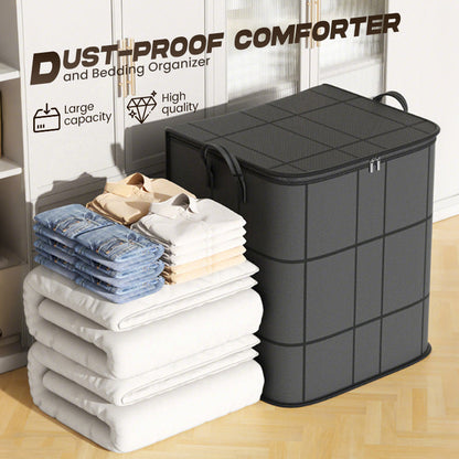 🧺🛏️ PROMO -50% ! Sac de Rangement pour Couette & Linge – Grande Capacité, Tissu Résistant & Pliable (4 Tailles, Gris)