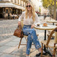 💐50% DE RÉDUCTION ! Jean Droit Fleuri – Facile à Porter au Quotidien 👗🌼【Prix Coup de Cœur】