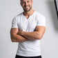 💎 50 % DE RÉDUCTION EN CE MOMENT ! ⚡ T-shirt de sport unie pour homme – Coupe ajustée, encolure en V échancrée et tissu extensible haut de gamme 👕🔥