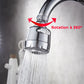 🚰 Rallonge de robinet rotative 720° – 2 modes (agrégatif/arrosage), tête flexible 360° – Matériau ABS + inox, installation facile sans outil – Idéal pour évier de cuisine 🍳✨