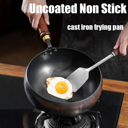 🍳 50% DE RÉDUCTION! 🔥 Wok en fonte – Avec couvercle pour rôtir & cuisiner ✨