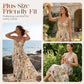 💐🏖️✨ PROMO -50% ! Robe Midi à Bretelles Fines – Coupe A-Line, Tissu Léger, Grandes Tailles (Abricot, L-4XL)