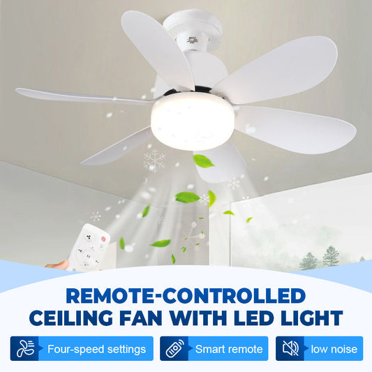 🌬️🏠 DERNIER JOUR – PROMO -50% ! Ventilateur Plafond 2-en-1 avec LED – Télécommande, 3 Lumières, 4 Vitesses, 2 Modèles, Installation Facile