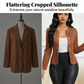 🔥🎁 PROMO -50% ! Veste Femme Daim Synthétique – Sans Col, Boutonnage Avant, 5 Couleurs, Tailles S-2XL