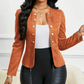 🔥🎁 PROMO -50% ! Veste Femme Daim Synthétique – Sans Col, Boutonnage Avant, 5 Couleurs, Tailles S-2XL
