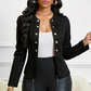 🔥🎁 PROMO -50% ! Veste Femme Daim Synthétique – Sans Col, Boutonnage Avant, 5 Couleurs, Tailles S-2XL