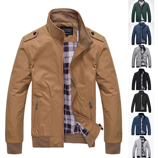 👔✨ PROMO -60% ! Veste Homme Col Montant – Style Business, Respirante & Anti-Vent (M-4XL)