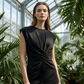 👗✨☀️ PROMO -50% ! Robe Plissée à Manches Courtes avec Poches – Légère, Confortable & Parfaite pour l'Été (Blanc/Gris/Noir, S-2XL)