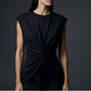 👗✨☀️ PROMO -50% ! Robe Plissée à Manches Courtes avec Poches – Légère, Confortable & Parfaite pour l'Été (Blanc/Gris/Noir, S-2XL)