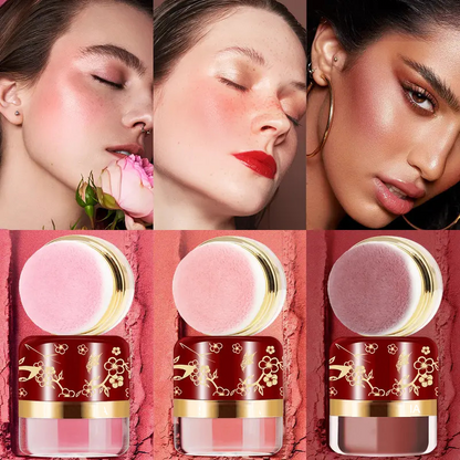 💄✨🌸 ACHETEZ 1, OBTENEZ 1 GRATUIT ! Fard à Joues en Poudre Portable avec Houppette – 3 Teintes, Texture Ultra-Fine & Application Facile (30g)