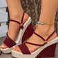 ☀️ Sandales à talons compensés pour femmes – Confortables, stables et élégantes – idéales avec une robe d'été, un short ou pour une journée en ville – semelle amortissante pour les longues promenades 🌸