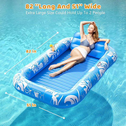 ⏳Durée limitée -50 %💥Chaise longue gonflable pour piscine avec coussin