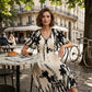 👗 50% de réduction+Livraison gratuite✨Robe midi élégante à col en V et imprimé botanique