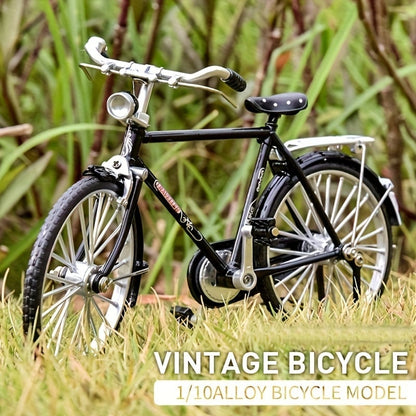 Mini Modèle de Vélo en Alliage DIY 51 Pièces – Échelle 1:10, Design Vintage & Décoratif (Cadeau Créatif)