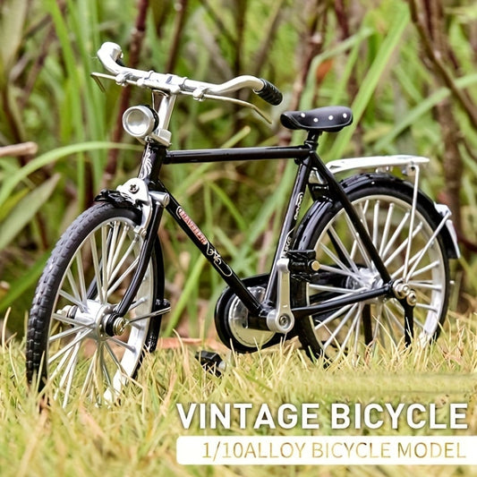 Mini Modèle de Vélo en Alliage DIY 51 Pièces – Échelle 1:10, Design Vintage & Décoratif (Cadeau Créatif)