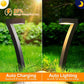 ⏳🏡💡 REMISE LIMITÉE -50% ! Lampadaires Solaires Créatifs en Forme de 7 – Étanches IP65, 6 LEDs & 12h Autonomie (Lot de 4, Noir)