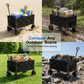 🛒 Chariot Pliable Extérieur – Oxford 600D & Acier Carboné – 80kg/130L & Roues 360° for Pique-Nique & Jardinage
