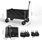 🛒 Chariot Pliable Extérieur – Oxford 600D & Acier Carboné – 80kg/130L & Roues 360° for Pique-Nique & Jardinage