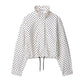 🌺💐 VENTE FLASH PRINTEMPS -50% ! Veste Courte Femme à Pois – Col Montant, Tissu Léger, Tailles XS-L, Blanc/Noir/Marron
